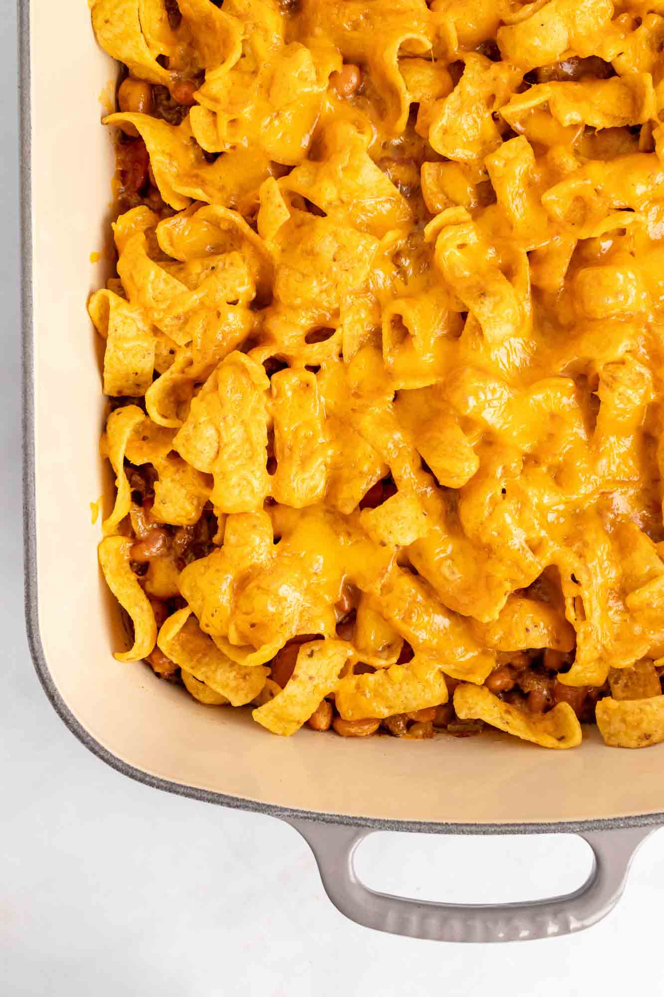 Overhead shot of casserole